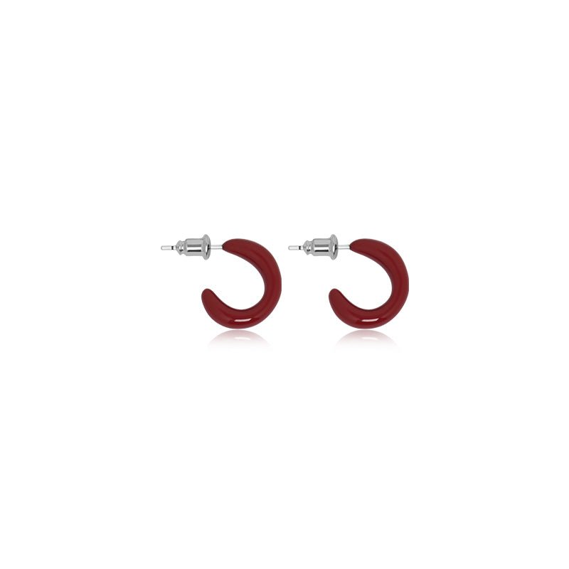 Gloss C-Curve Stud Earrings