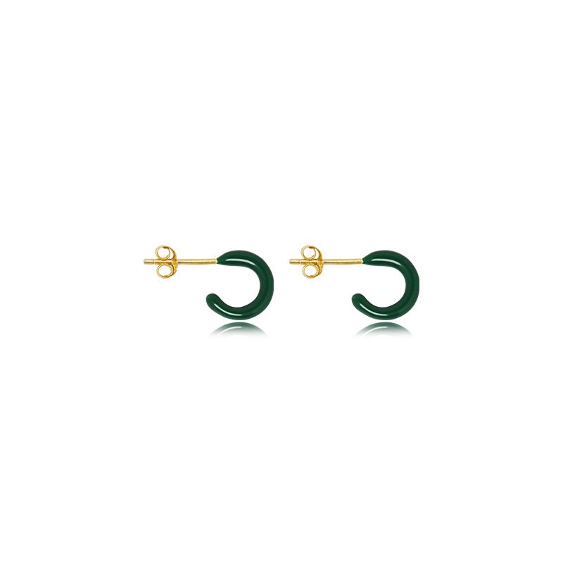 Enamel Mini Hoop Studs