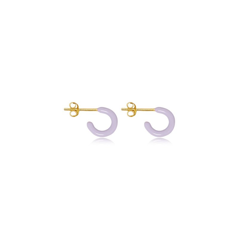 Enamel Mini Hoop Studs