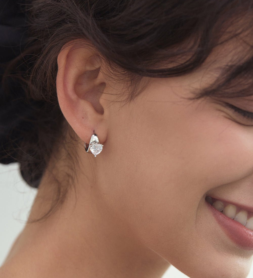 Mini Heart CZ Studs