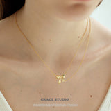 Ribbon Charm Pendant Necklace