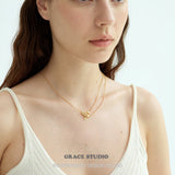 Ribbon Charm Pendant Necklace