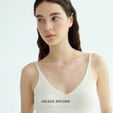 Ribbon Charm Pendant Necklace