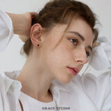 Enamel Heart Petite Stud Set