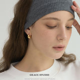 Starry Matte Teardrop Zirconia Huggie Earrings