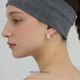 Starry Matte Teardrop Zirconia Huggie Earrings