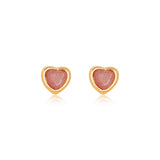 Enamel Heart Petite Stud Set