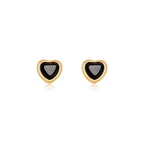 Enamel Heart Petite Stud Set
