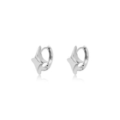 Polished Starburst Sculptural Huggies - Grace Studio