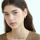 Braided Link Hoop Earrings