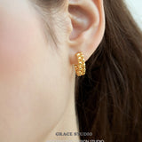 Braided Link Hoop Earrings