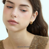Braided Link Hoop Earrings