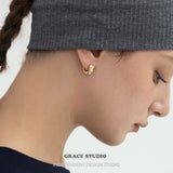 Elegant Pearl-Accented Mini Hoop Earrings