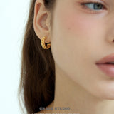 Braided Link Hoop Earrings