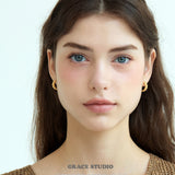Braided Link Hoop Earrings