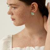 Ripple Square Acrylic Stud Earrings