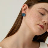 Ripple Square Acrylic Stud Earrings