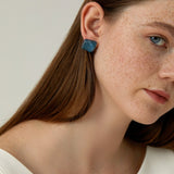 Ripple Square Acrylic Stud Earrings