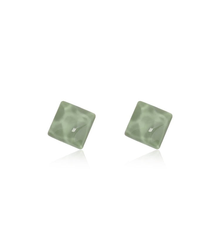 Ripple Square Acrylic Stud Earrings