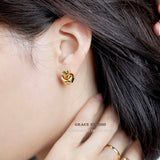 Twist Knot Dome Stud Earrings