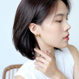 Twist Knot Dome Stud Earrings