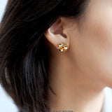 Twist Knot Dome Stud Earrings