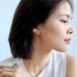 Twist Knot Dome Stud Earrings
