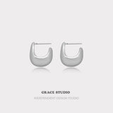 Matte Teardrop Sculptural Studs