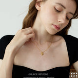 Heart Duo Layered Pendant Necklace