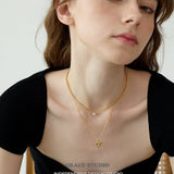 Heart Duo Layered Pendant Necklace