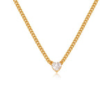 Heart Duo Layered Pendant Necklace