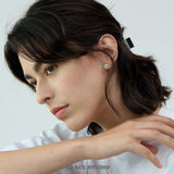 Natural Gemstone Duo Stud Earrings