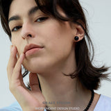 Natural Gemstone Duo Stud Earrings