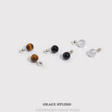 Natural Gemstone Duo Stud Earrings