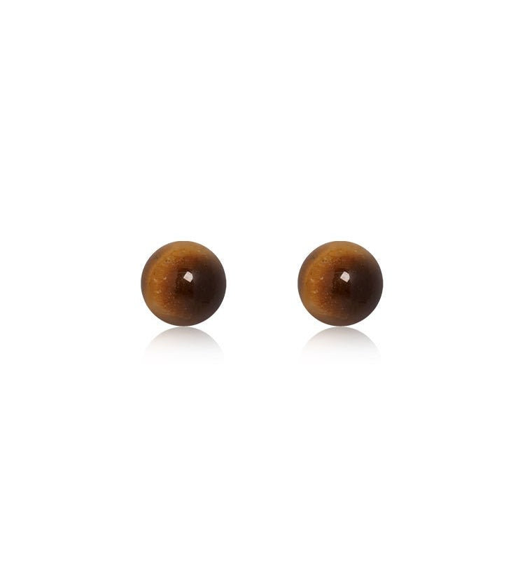 Natural Gemstone Duo Stud Earrings