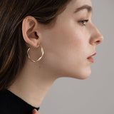 Ripple Twist Hoop Earrings