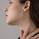 Ripple Twist Hoop Earrings