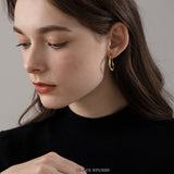 Ripple Twist Hoop Earrings