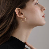 Ripple Twist Hoop Earrings