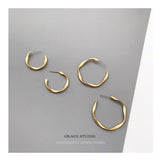 Ripple Twist Hoop Earrings
