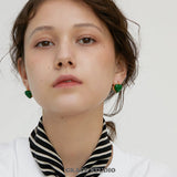Enamel Heart Clip-On Earrings