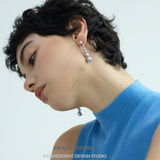 Layered Pearl Gradient Drop Earrings