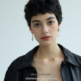 Layered Pearl Gradient Drop Earrings