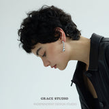 Layered Pearl Gradient Drop Earrings
