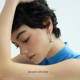 Layered Pearl Gradient Drop Earrings