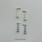 Layered Pearl Gradient Drop Earrings