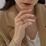 Rectangular Chain Accent Ring