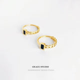 Rectangular Chain Accent Ring