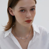 Dual Layer Beaded Chain Necklace