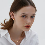 Dual Layer Beaded Chain Necklace